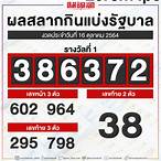 ผลหวย16/10/64